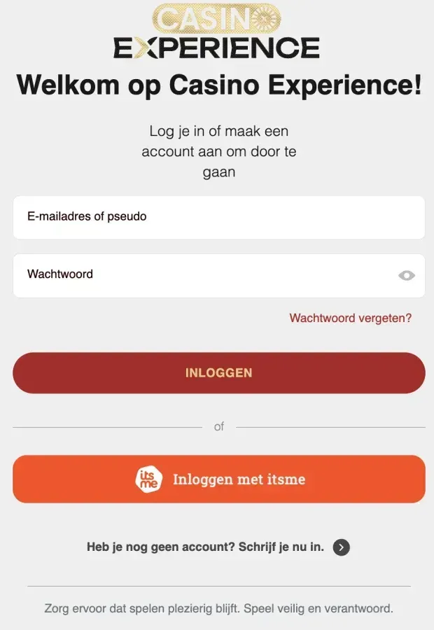 Experience Casino Login